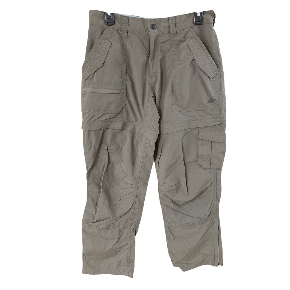 Eastern Mountain Sports Women 6R Convertible Hiking Cargo Pants Olive Green
